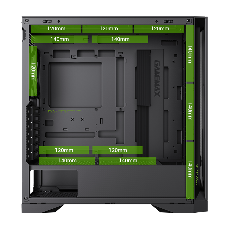 GAMEMAX Mid Tower Gaming Case LEADER 2 BK Leader 2 BK Black case